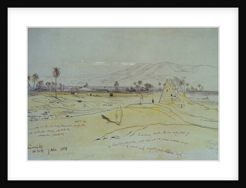 El Karnak, 1854 by Edward Lear