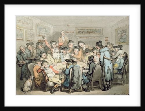 The Subscription Club Room by Thomas Rowlandson