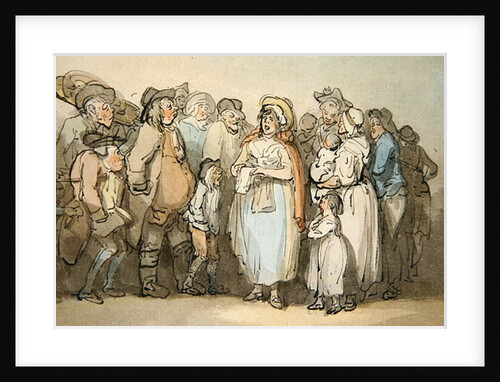 The Ballad Singer by Thomas Rowlandson
