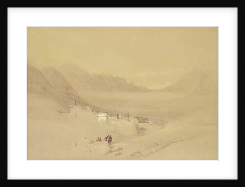 The Convent of St. Catherine, Mount Sinai, looking towards the Plain of the Encampment, 1839 by David Roberts