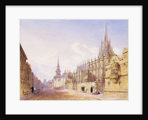 Scholars and Figures outside St. Mary Magdalen Church, Oxford by Joseph Murray Ince