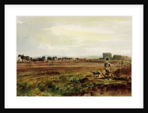 Ploughing the Heathland, Lincolnshire by Peter de Wint