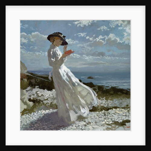 Grace reading at Howth Bay by William Orpen