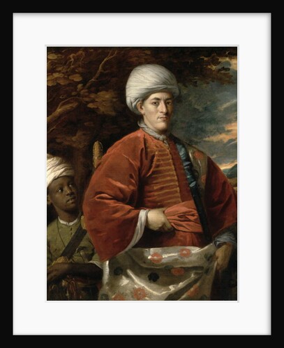 Portrait of a Gentleman in Oriental Dress with an Oriental Pageboy by Benjamin Wilson