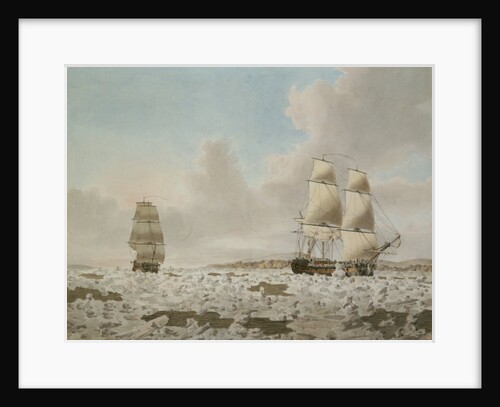 The Racehorse and Carcass forcing through the Ice by John the Younger Cleveley