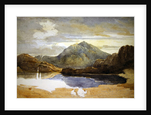 A Lake in North Wales, Snowdon in the Distance by David Cox