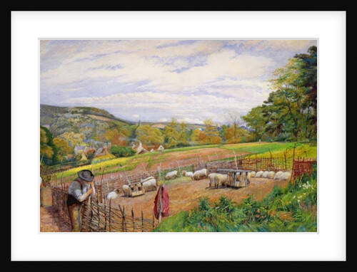 Mending the Sheep Pen, 1858 by William Henry Millais