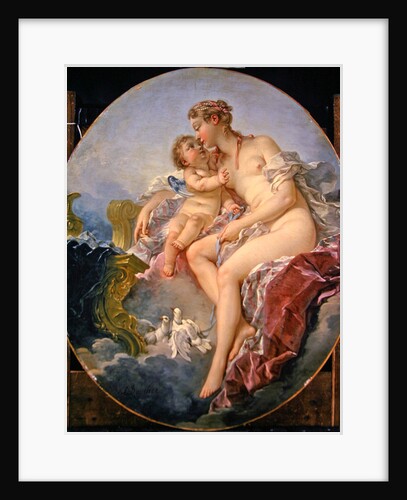 Cupid Caressing Venus by Francois Boucher