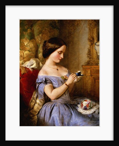 Taking Tea in the Drawing Room by Arthur Hughes