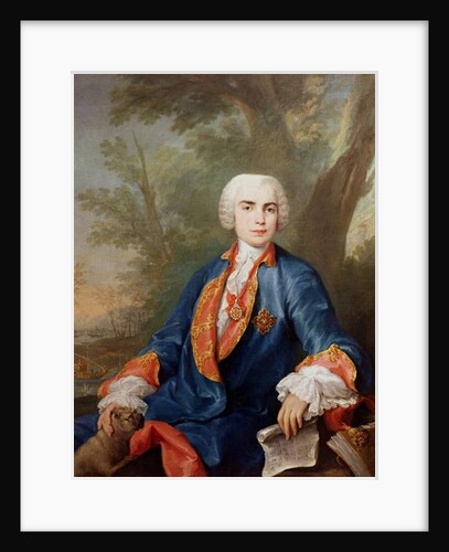 Portrait of Carlo Broschi, called 'Il Farinelli', Italian castrato singer by Jacopo Amigoni