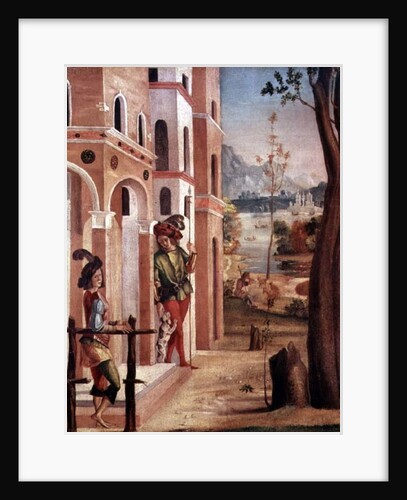 Palace with guards by Lazzaro Bastiani