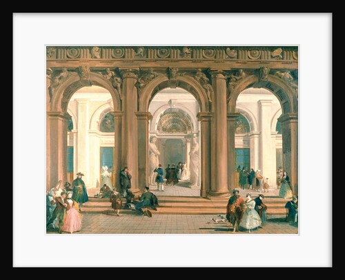 The Entrance to the Biblioteca Marciana, the Piazzetta, Venice by Giuseppe Bernardino Bison