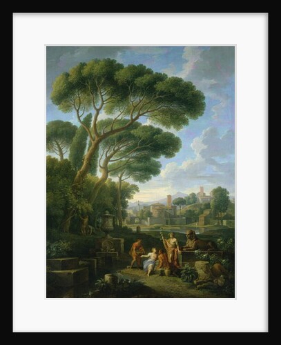 Figures in a Roman landscape by Jan Frans van (1662-1749) Bloemen