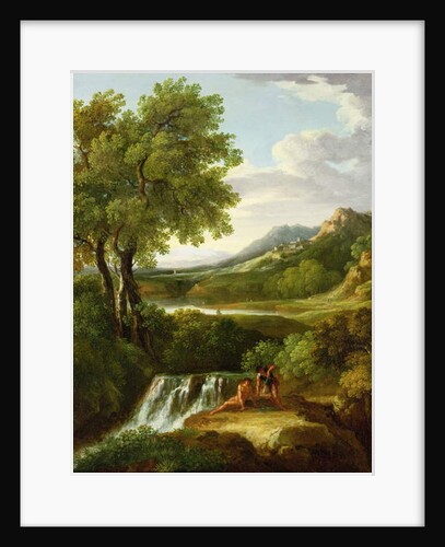 Figures in a classical landscape by Jan Frans van Bloemen