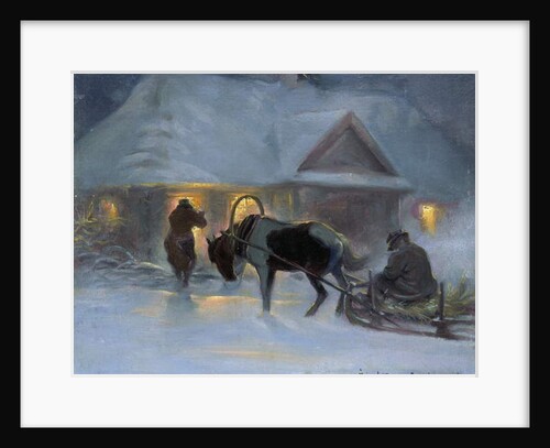 Winter Evening In Front of a Country House, 1921 by Jozef Ryszkiewicz