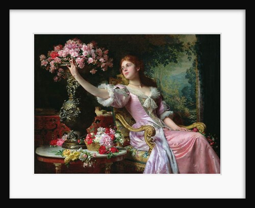 Lady with Flowers by Ladislaw von Czachorski