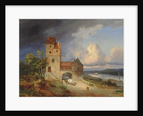 Landscape by the River with the Tower and Gateway, 1844 by Anonymous