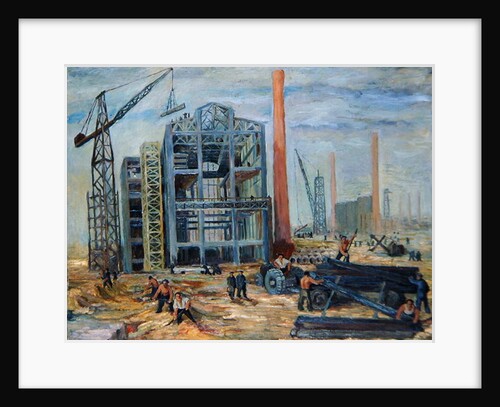 At the Building, 1951 by Franciszek Zmurko