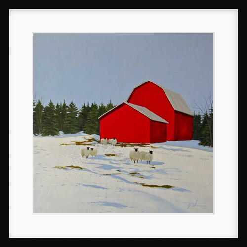Sheep in the Snow, 2016 by Tina Palmer