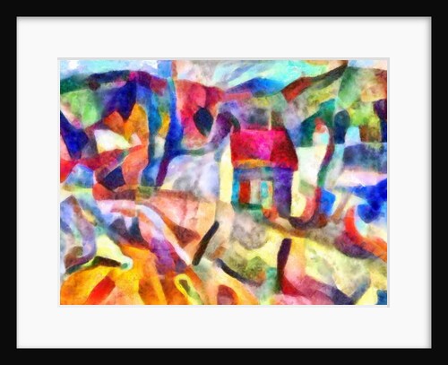 green window, yellow wall, red roof by Alex Caminker