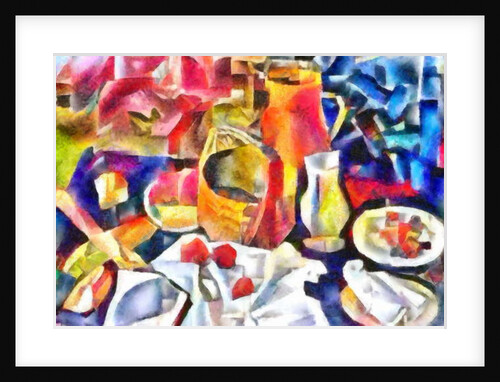 Basket, glass and jug, 2017 by Alex Caminker