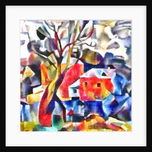 The houses behind the tree, 2017 by Alex Caminker