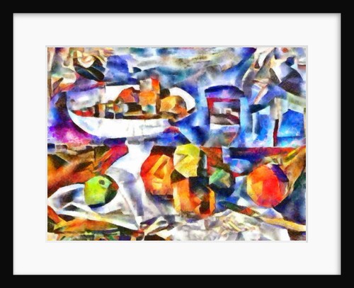 Fruits and glass, 2017 by Alex Caminker