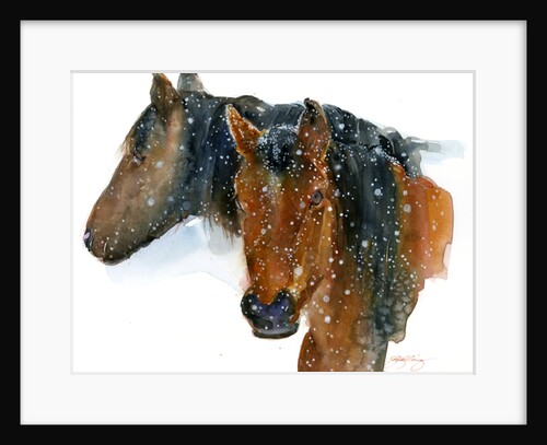 Horses in Winter, 2015 by John Keeling