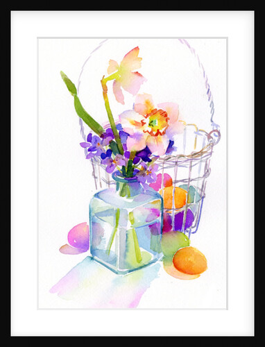 Egg basket with flowers, 2014 by John Keeling