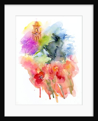 Plaza with Red Tulips, 2016 by John Keeling