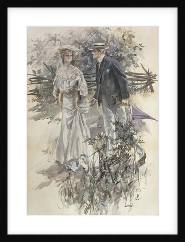 The Garden Walk by Harrison Fisher