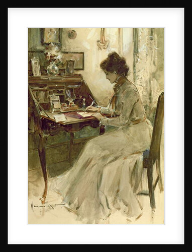 Writing a Letter, 1900 by Walter Granville-Smith
