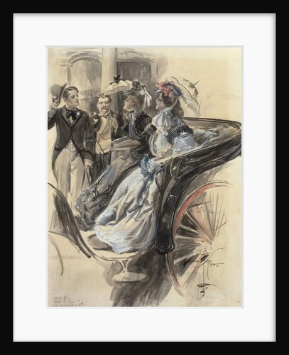 Carriage Ride, 1904 by Harrison Fisher