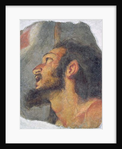The Head of St. John the Baptist, fragment from a fresco by Bernardo Strozzi