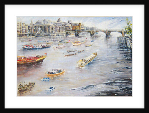 Jubilee Pageant on the Thames, 2012 by Mary Smith