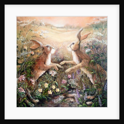 Hares at dawn, 2016 by Mary Smith