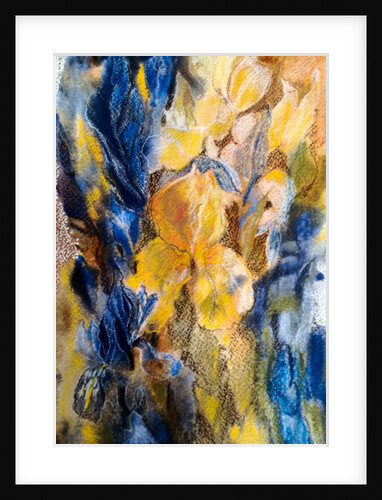 gold and blue iris, 2017 by Mary Smith