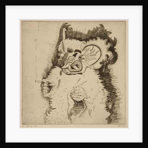 Dancing Bear, Printers proof prior to aquatint, 2012 by Thomas MacGregor