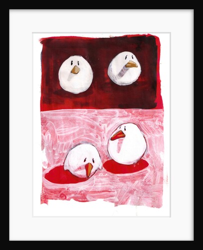 Birds on Black and White on Red, 2005 by Thomas MacGregor