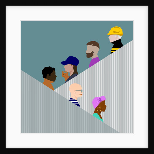 Escalator People, 2017 by Claire Huntley