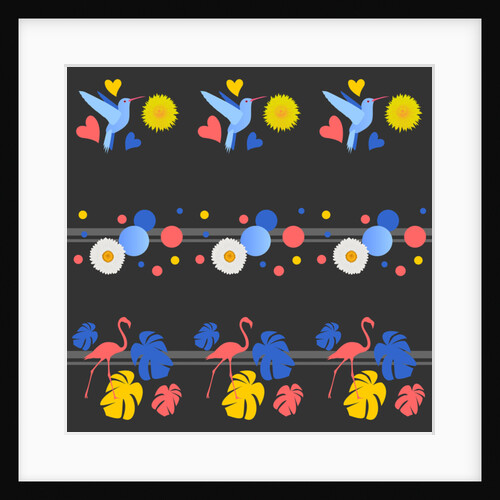 Birds, Flowers, Spots and Stripes, 2017 by Claire Huntley