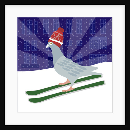 Skiing Pigeon, 2017 by Claire Huntley