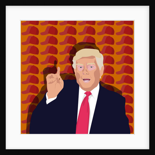 Trump and the baseball cap, 2017 by Claire Huntley