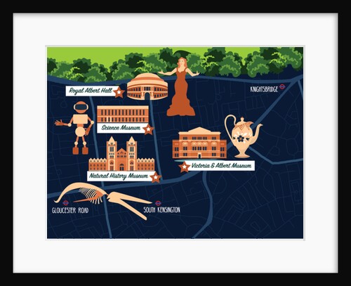 Map of South Kensington, 2017 by Claire Huntley