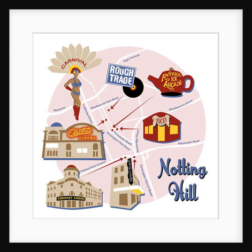 Map of Notting Hill, 2017 by Claire Huntley