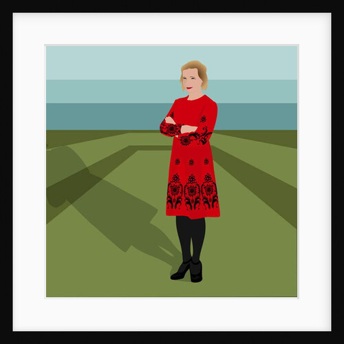 Portrait of Lucy Worsley, English Historian, Author, Joint Chief Curator at Historic Royal Palaces, and television presenter, 2017 by Claire Huntley