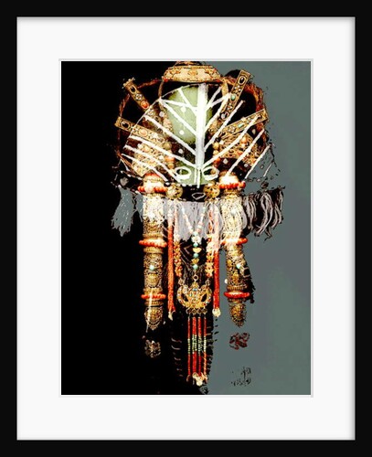 AFRICAN MASKS COLLAGE, 2018 by Linda Arthurs