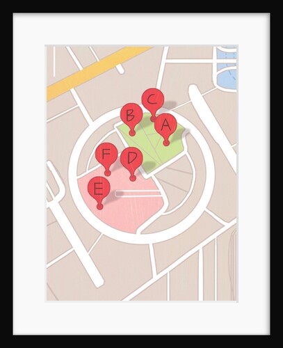 Restaurant map, 2014 by A.Richard Allen