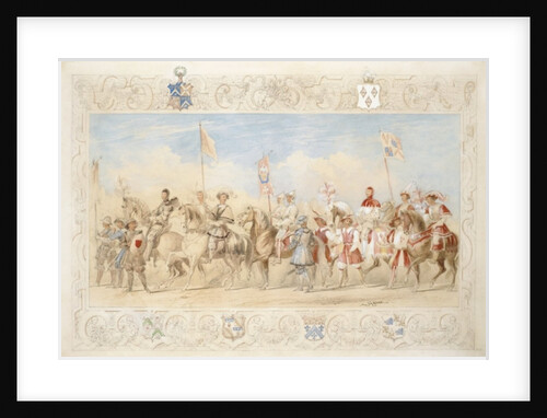 Walter Little Gilmour Esq., The Black Knight and Hon. Edward Stafford Jerningham, Knight of the Swan, 1839 by James Henry Nixon