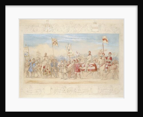 Sir Francis Hopkins Bt., Knight of the Burning Tower and Richard Lechmere, Knight of the Red Rose/ The Rose of Lancaster, 1839 by James Henry Nixon